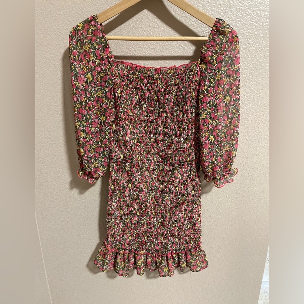 Dress Forum Floral Dress - Pink and Green